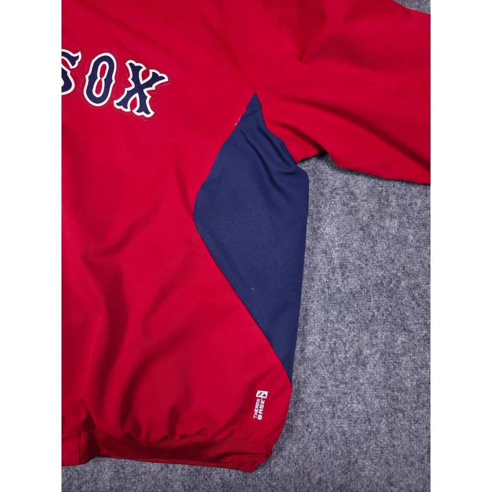 Boston Red Sox Jacket Mens XL Majestic Red Full Zip Therma Base Authentic MLB
